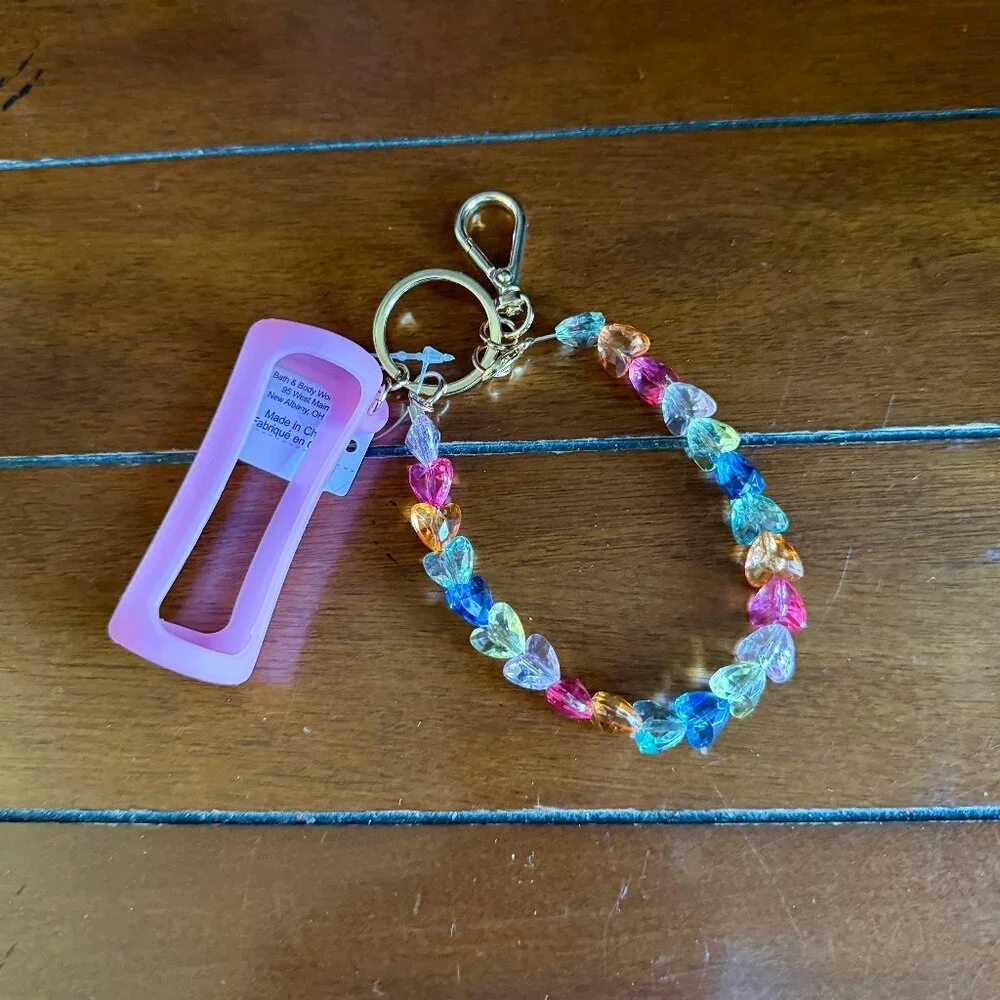 NEW Pink Wristlet Hand Sanitizer Spray Holder Bath & Body Works